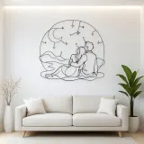 Stargazing Lovers Metal Wall Art | Romantic Couple Decor