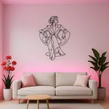 Seated Couture Pose Metal Wall Art | Fashion Figure Wall Decor