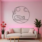 Child Pose Calm Metal Wall Art | Yoga and Meditation Wall Decor