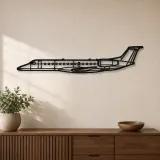 Silhouette en métal d'avion ERJ-135, décoration murale en métal, décoration aéronautique, décoration d'aviation