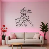 Tango Close Embrace Metal Wall Art | Couple Dance Wall Decor