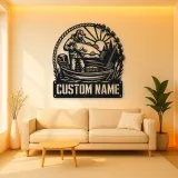 Personalized Fisherman Big Catch Boat Metal Wall Art