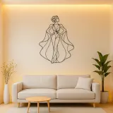 Silk Cape Model Metal Wall Art | Fashion Figure Wall Decor