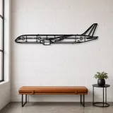 Silhouette d'avion B787 Dreamliner en métal, Décoration murale en métal, Décor aéronautique, Cadeau pour aviateur