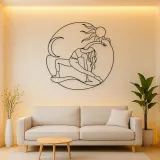 Wild Thing Arc Metal Wall Art | Yoga and Meditation Wall Decor