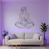 Seated Lotus Fashion Metal Wall Art | Fashion Figure Wall Decor