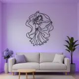 Belly Dance Silhouette Metal Wall Art | Dance Silhouette Wall Decor