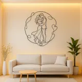 Timeless Love Embrace Metal Wall Art | Romantic Couple Decor