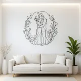 Spring Flower Couple Metal Wall Art | Romantic Couple Decor