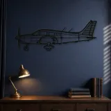 Silhouette d'avion PA-28 en métal, Décoration murale en métal, Décor aéronautique, Décor d'aviation