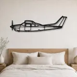 Silhouette en métal d'avion 210 Centurion, décoration murale en métal, décoration aéronautique, cadeau pour pilote