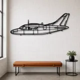 Silhouette d'avion en métal MU-2K, décoration murale aéronautique