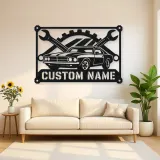 Personalized Classic Muscle Car Metal Wall Art