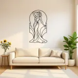 Art Deco Muse Metal Wall Art | Fashion Figure Wall Decor