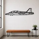 Silhouette d'avion T-7 Red Hawk en métal, Décoration murale en métal, Décor aéronautique, Décor d'aviation