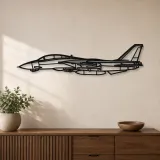 Silhouette d'avion F-14 Tomcat en métal, Décoration murale aéronautique