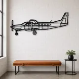 Silhouette en métal d'avion 208B Grand Caravan EX, décoration murale en métal, décoration aéronautique, cadeau pour pilote
