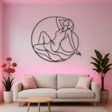Reclining Curve Muse Metal Wall Art | Feminine Figure Wall Decor