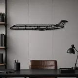 Insegna in metallo silhouette aereo CRJ900, Silhouette aereo in metallo, Decorazione parete aviatore, Decorazione aviazione