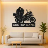 Personalized Adventure Motorcycle Family Metal Wall Art