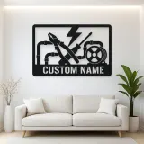 Personalized Electrician Tools Metal Wall Art