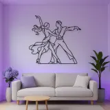 Cha Cha Pose Metal Wall Art | Couple Dance Wall Decor
