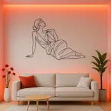 Reclining Fashion Muse Metal Wall Art | Fashion Figure Wall Decor
