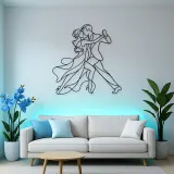 Tango Close Embrace Metal Wall Art | Couple Dance Wall Decor