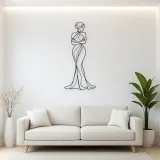 Arms Crossed Muse Metal Wall Art | Feminine Figure Wall Decor