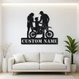 Personalized Mini Dirt Bike Family Metal Wall Art
