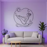 Boat Pose Balance Metal Wall Art | Yoga and Meditation Wall Decor