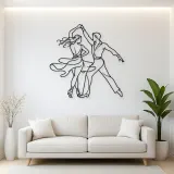 Salsa Couple Spin Metal Wall Art | Couple Dance Wall Decor