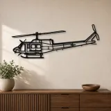 Silhouette d'avion Bell 212 en métal, Décoration murale en métal, Décor aéronautique, Cadeau pour aviateur