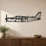 Silhouette d'avion PA-32R-301T en métal, Décoration murale en métal, Décor aéronautique, Décor d'aviation