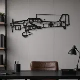 Silhouette d'avion Stuka JU-87 en métal, Décoration murale en métal, Décor aéronautique, Décor d'aviation