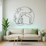 Bridge Pose Arc Metal Wall Art | Yoga and Meditation Wall Decor