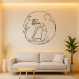 Camel Pose Open Heart Metal Wall Art | Yoga and Meditation Wall Decor