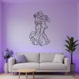 Dancing Close Embrace Metal Wall Art | Romantic Couple Decor