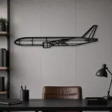 Silhouette d'avion en métal 777F, Décoration murale aéronautique