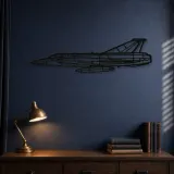 Silhouette de l'avion RF-35 Draken en métal, décoration murale en métal, décoration aéronautique, décoration d'aviateur