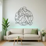 Shared Book Couple Metal Wall Art | Romantic Couple Decor