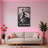 Personalized Basketball Dunk Metal Wall Art