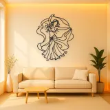 Belly Dance Silhouette Metal Wall Art | Dance Silhouette Wall Decor