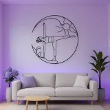 Half Moon Balance Metal Wall Art | Yoga and Meditation Wall Decor