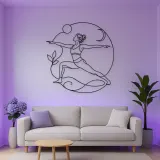 Side Angle Strength Metal Wall Art | Yoga and Meditation Wall Decor