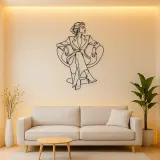 Seated Couture Pose Metal Wall Art | Fashion Figure Wall Decor