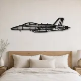 Insegna in metallo silhouette aereo EA-18 Growler, Silhouette aereo in metallo, Decorazione parete aviazione, Decorazione per aviatori