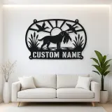Personalized Duck Hunting Dog Metal Wall Art