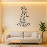 Classic Pinup Silhouette Metal Wall Art | Fashion Figure Wall Decor