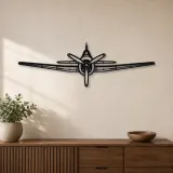 Silhouette en métal d'avion F6F Hellcat Front, décoration murale en métal, décoration aéronautique, cadeau pour aviateurs